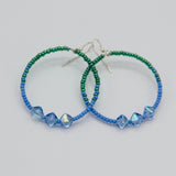 Hannah Earrings in Fresh Blue and Green