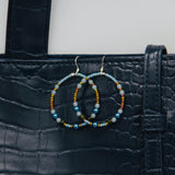 Hannah Earrings in Mix Blue and Copper