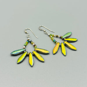 Amanda Earrings Beaded in Pastel Multicolor