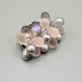 Petra Ring in Matte Pale Pink and Silver