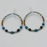 Hannah Earrings in Mix Blue and Copper