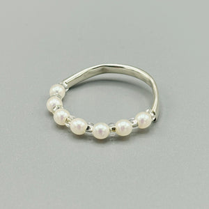 Ella Ring in Small White Pearl