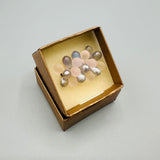 Petra Ring in Matte Pale Pink and Silver