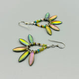 Amanda Earrings Beaded in Pastel Multicolor