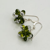 Tami Earrings in Olive Green with Silver