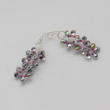 Charlotte Earrings in Crystal Shine with Pink and Green