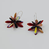 Eileen Earrings in Mix Red, Burgundy, and Rose