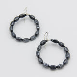 Hannah Earrings In Gunmetal Gray